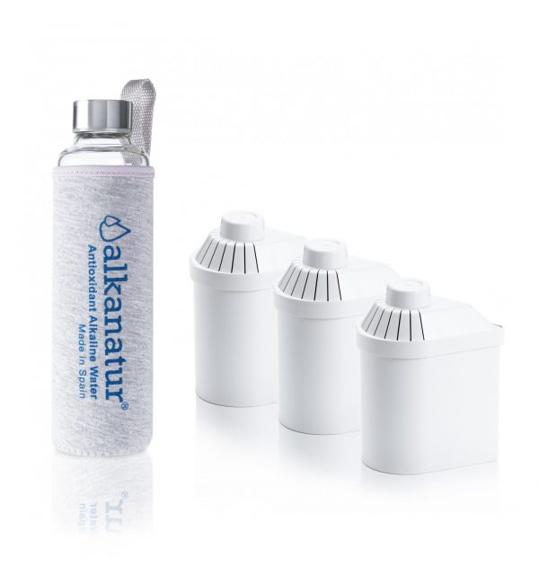 Replacement Filter Pack with Borosilicate Glass Bottle bundle